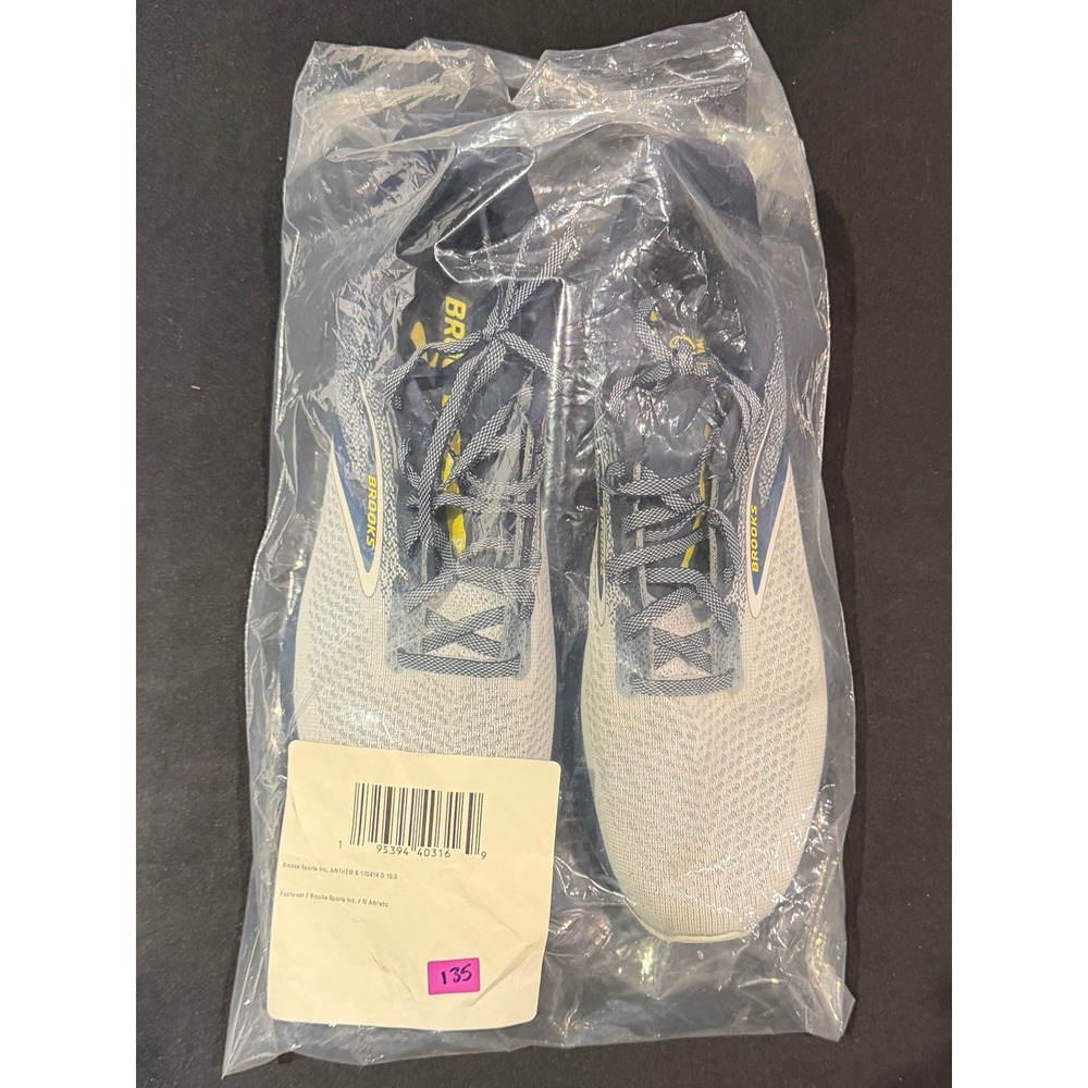 Brooks Anthem 6 Mens Running Shoes Navy White Yellow 1104091D009 Size 11